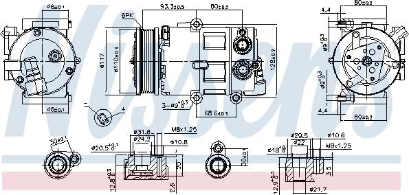 Nissens 890179 - Компресор, кондиціонер autozip.com.ua