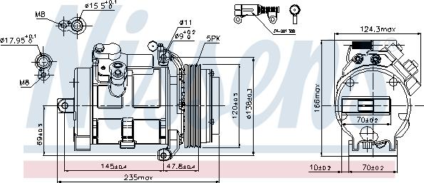 Nissens 89081 - Компресор, кондиціонер autozip.com.ua