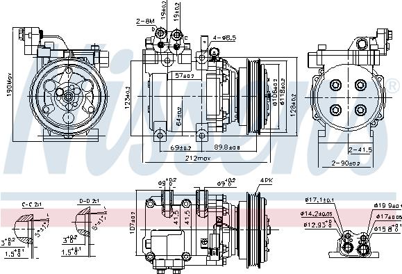 Nissens  89082 - Компресор, кондиціонер autozip.com.ua