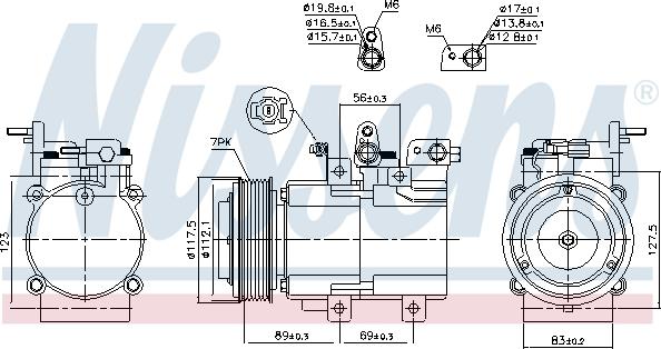 Nissens 890395 - Компресор, кондиціонер autozip.com.ua