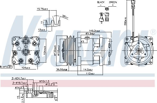 Nissens 890336 - Компресор, кондиціонер autozip.com.ua