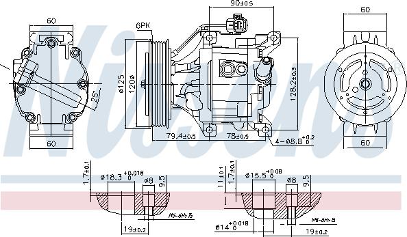 Nissens 890323 - Компресор, кондиціонер autozip.com.ua