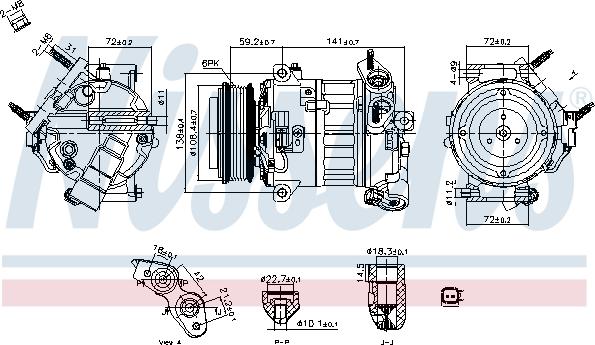 NISSENS 890796 - Компресор, кондиціонер autozip.com.ua