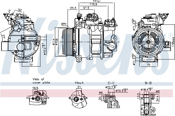 Nissens 890793 - Компресор, кондиціонер autozip.com.ua