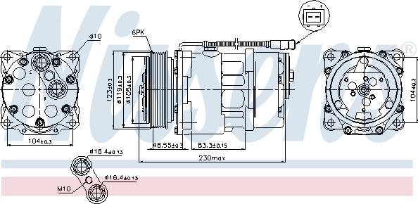 Nissens 89192 - Компресор, кондиціонер autozip.com.ua