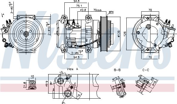 Nissens 891052 - Компресор, кондиціонер autozip.com.ua