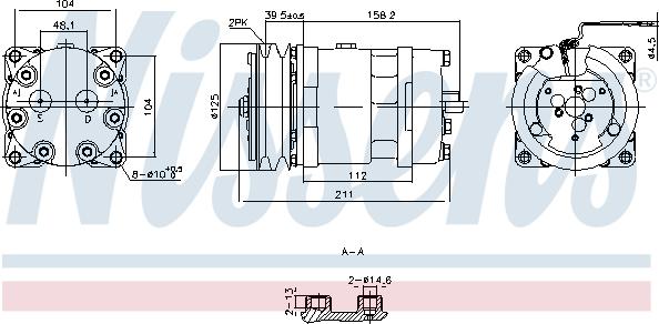 NISSENS 891000 - Компресор, кондиціонер autozip.com.ua