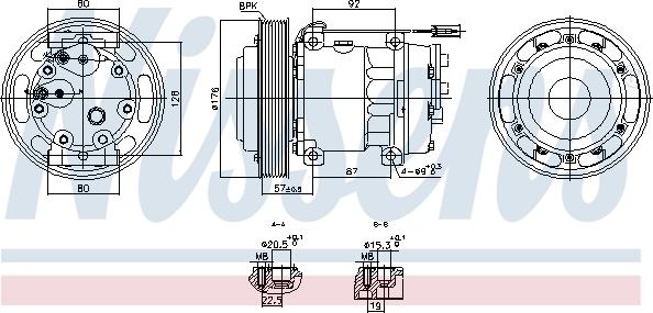 NISSENS 891002 - Компресор, кондиціонер autozip.com.ua