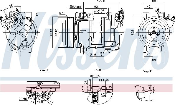 NISSENS 891016 - Компресор, кондиціонер autozip.com.ua