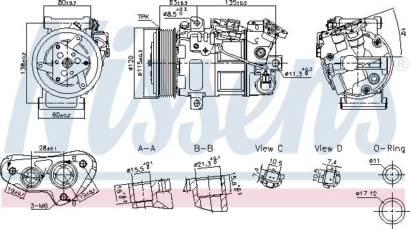 Nissens 891017 - Компресор, кондиціонер autozip.com.ua