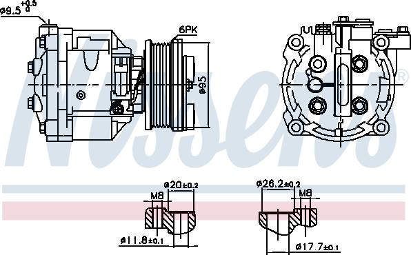 Nissens 891078 - Компресор, кондиціонер autozip.com.ua