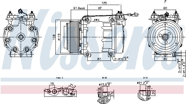 NISSENS 891146 - Компресор, кондиціонер autozip.com.ua