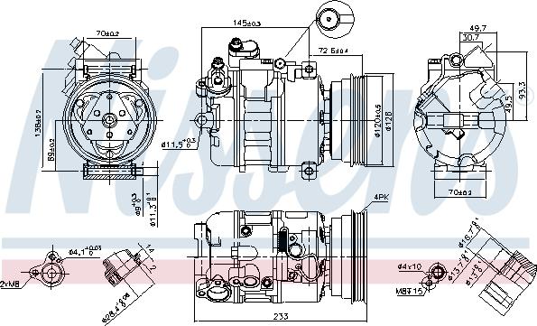 Nissens 89112 - Компресор, кондиціонер autozip.com.ua