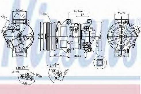 Nissens 89345 - Компресор, кондиціонер autozip.com.ua