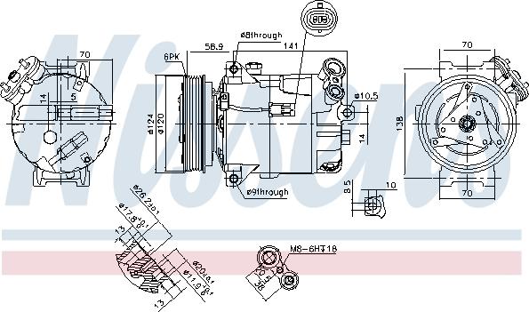 Nissens 89343 - Компресор, кондиціонер autozip.com.ua