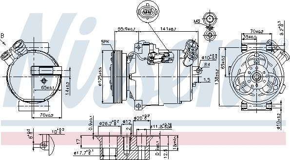 Nissens 89308 - Компресор, кондиціонер autozip.com.ua