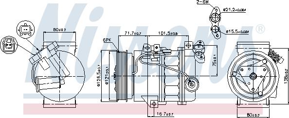 Nissens 89386 - Компресор, кондиціонер autozip.com.ua