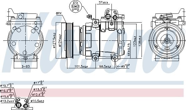 Nissens 89387 - Компресор, кондиціонер autozip.com.ua