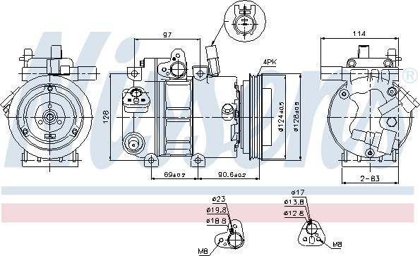 Nissens 89296 - Компресор кондиціонера First Fit autozip.com.ua