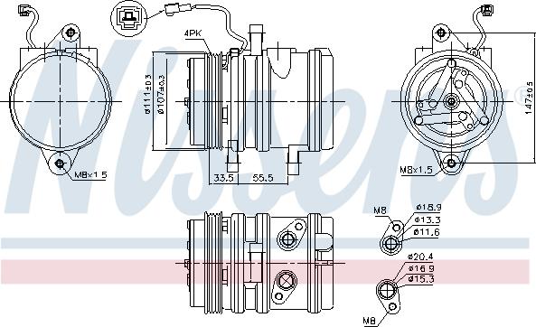 Nissens  89275 - Компресор, кондиціонер autozip.com.ua