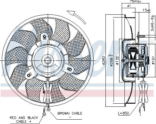 Nissens 85548 - Вентилятор, охолодження двигуна autozip.com.ua