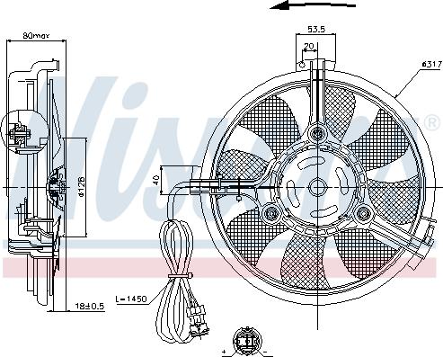 Nissens 85519 - Вентилятор радиатора AUDI. FORD. SEAT. VW пр-во Nissens autozip.com.ua