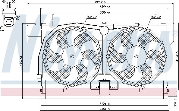 Nissens 85513 - Вентилятор, охолодження двигуна autozip.com.ua