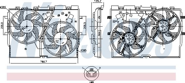 Nissens 850005 - Вентилятор, охолодження двигуна autozip.com.ua