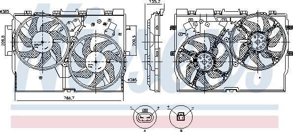 Nissens 850115 - Вентилятор, охолодження двигуна autozip.com.ua