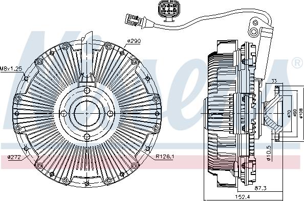 Nissens 86159 - Зчеплення, вентилятор радіатора autozip.com.ua