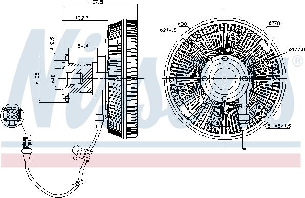 Nissens 86228 - Зчеплення, вентилятор радіатора autozip.com.ua