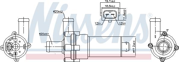 Nissens 831054 - Водяний насос autozip.com.ua