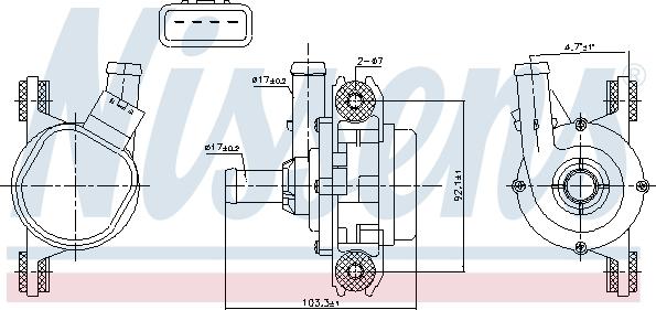 Nissens 831385 - Водяний насос autozip.com.ua