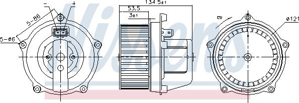 Nissens 87444 - Вентилятор салону autozip.com.ua