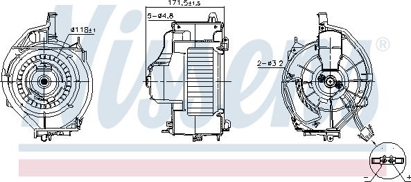 NISSENS 87478 - Вентилятор салону autozip.com.ua