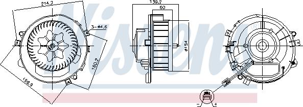 NISSENS 87525 - Вентилятор салону autozip.com.ua