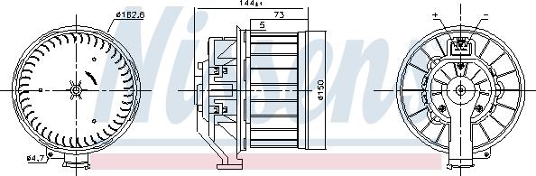 NISSENS 87646 - Вентилятор салону autozip.com.ua