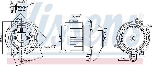 Nissens 87609 - Вентилятор салону autozip.com.ua