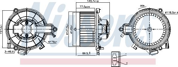 Nissens 87616 - Вентилятор салону autozip.com.ua