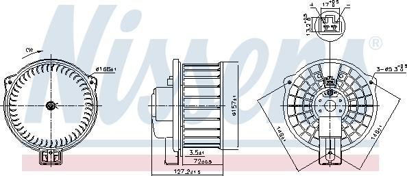 NISSENS 87631 - Вентилятор салону autozip.com.ua