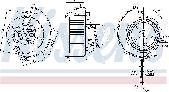 Nissens 87082 - Вентилятор салону autozip.com.ua