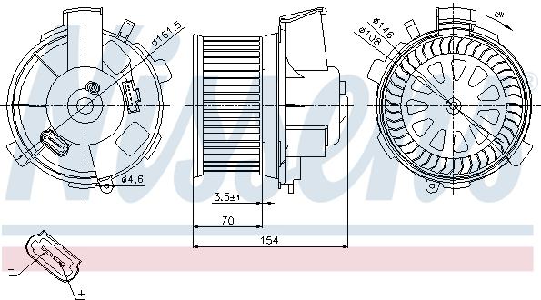 Nissens 87021 - Вентилятор салону autozip.com.ua