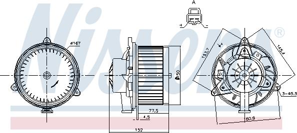 Nissens 87248 - Вентилятор салону autozip.com.ua