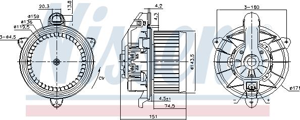 Nissens 87710 - Вентилятор салону autozip.com.ua