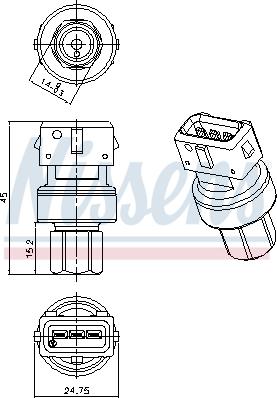 NISSENS 301067 - Пневматичний вимикач, кондиціонер autozip.com.ua