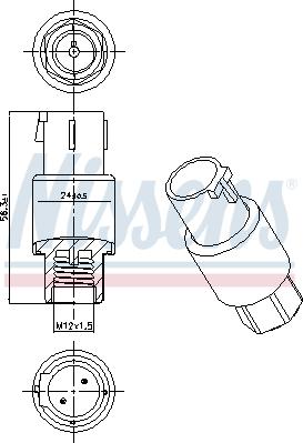NISSENS 301001 - Пневматичний вимикач, кондиціонер autozip.com.ua