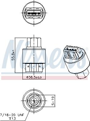 NISSENS 301008 - Пневматичний вимикач, кондиціонер autozip.com.ua