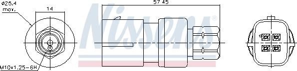 NISSENS 301003 - Пневматичний вимикач, кондиціонер autozip.com.ua