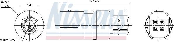 Nissens 301003 - Пневматичний вимикач, кондиціонер autozip.com.ua