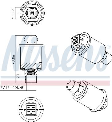 NISSENS 301018 - Пневматичний вимикач, кондиціонер autozip.com.ua